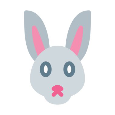 Yerli tavşan simgesi, basit vektör çizim