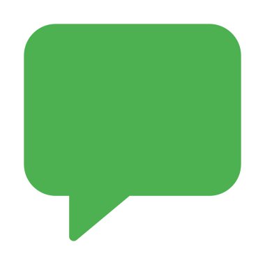 Konuşma balonu simgesinin, basit vektör çizim