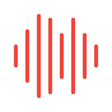 Ses dalgası düzeyler simgesini, basit vektör çizim