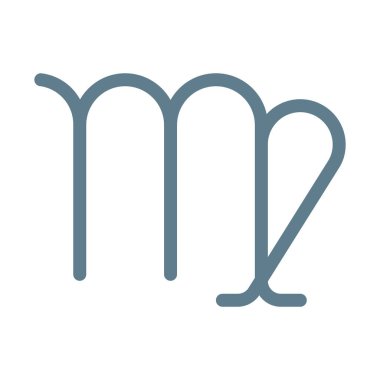 Başak astrolojik simgesini, basit vektör çizim