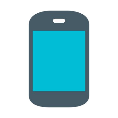 Cep telefonu izole simgesi, basit vektör çizim
