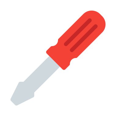 Tornavida düz kafa simgesi, basit vektör çizim