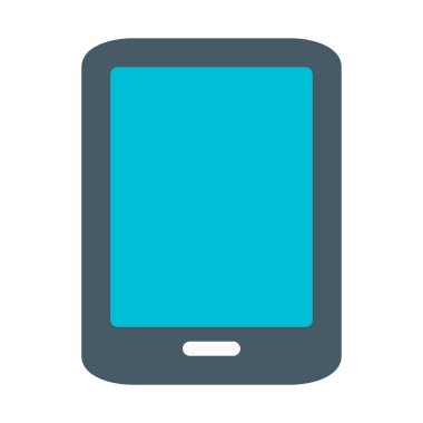 Tek düğme Tablet simge, basit vektör çizim