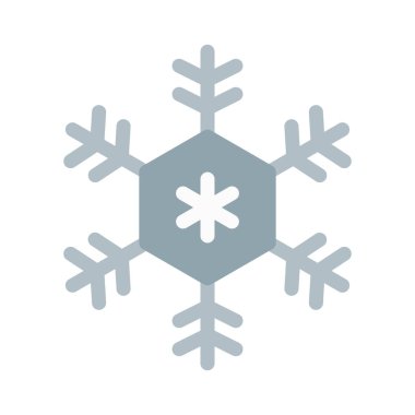 Yıldız dendrites kar tanesi simgesi, basit vektör çizim