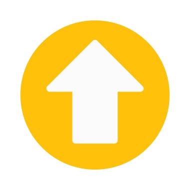 Yukarı ok simgesi, basit vektör çizim