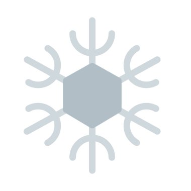 Altı şube kar tanesi simgesi, basit vektör çizim