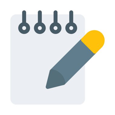 Not Defteri simgesini, basit vektör çizim düzenleme