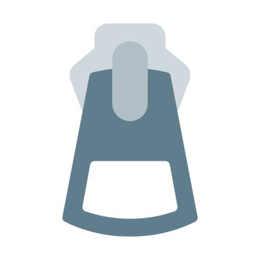 Fermuar kumaş aksesuarlar simgesi, basit vektör çizim