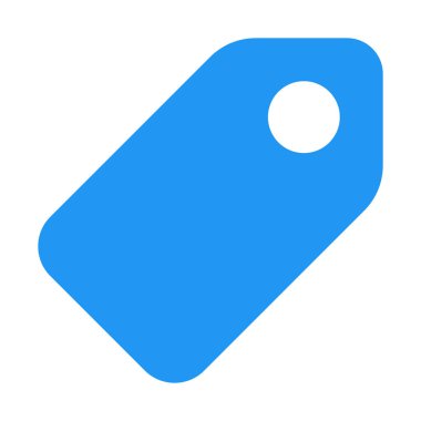 Bir ses etiketi simgesi, basit vektör çizim