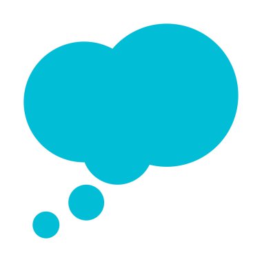 Düşünce bulut görüşme simgesi, basit vektör çizim