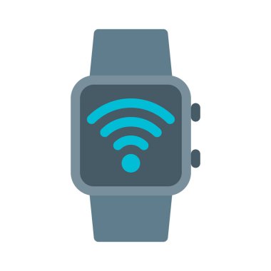 SmartWatch Wifi ağ simgesini, basit vektör çizim