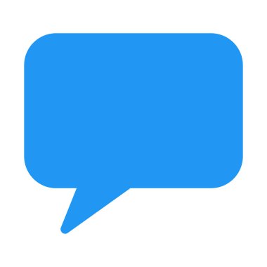 Konuşma Meydanı balonu simgesinin, basit vektör çizim