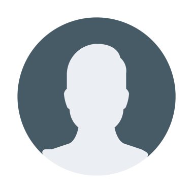 Erkek cinsiyet profili simgesinin, basit vektör çizim