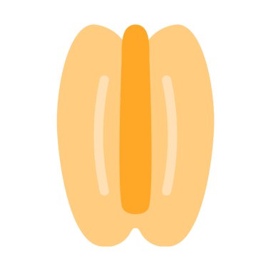 Çiftlik taze cevizli simgesi, basit vektör çizim