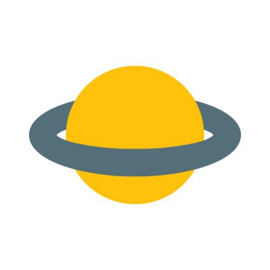 Satürn gezegenin vücut simgesi, basit vektör çizim