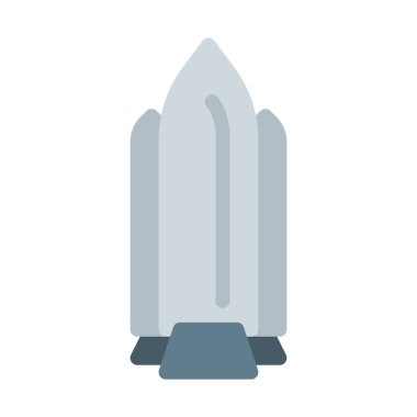 Roket güçlendiriciler kabuk simge, basit vektör çizim