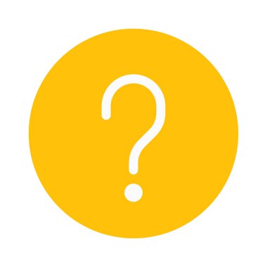 Soru işareti simgesini, basit vektör çizim