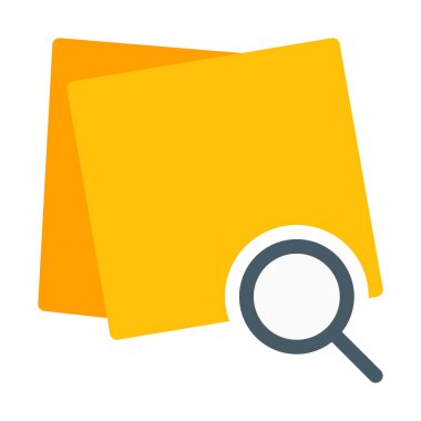 Arama yapışkan notlar simgesi, basit vektör çizim