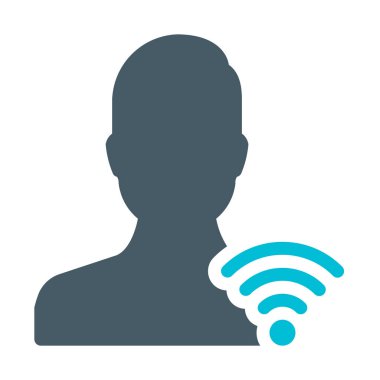 Kullanıcı Wifi simgesi, basit vektör çizim