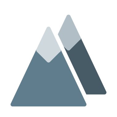 Yüksek irtifa dağlar simgesi, basit vektör çizim