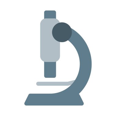 Biyoloji sınıf mikroskop simgesi, basit vektör çizim