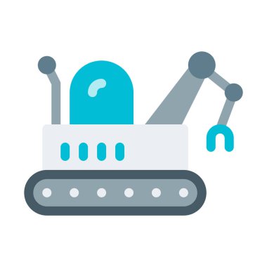 Robot vinç simgesi, basit vektör çizim