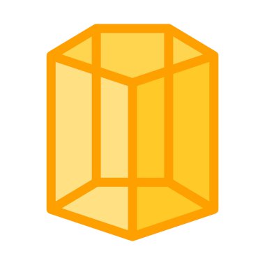 İzometrik Pentagonal karşı karşıya simgesi, basit vektör çizim