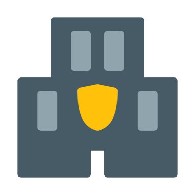 Şehir Polis Merkezi simgesini, basit vektör çizim