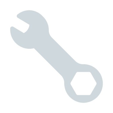 İngiliz anahtarı bağlantı elemanları aracı simgesini, basit vektör çizim