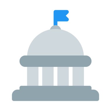 Beyaz Saray bina simgesini, basit vektör çizim