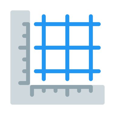 cetvel simgesi, basit vektör çizim