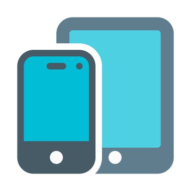 Akıllı cihazlar bağlantı simgesi, basit vektör çizim