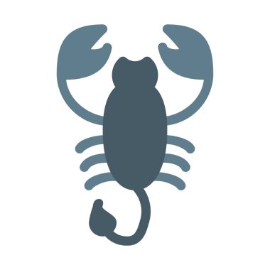 Akrep astrolojik sembolü simgesi, basit vektör çizim