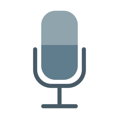 Stüdyo mikrofon simgesi, basit vektör çizim