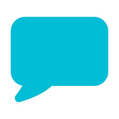 Konuşma balonu simgesinin, basit vektör çizim