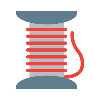 Dikiş iplik bobin simgesi, basit vektör çizim