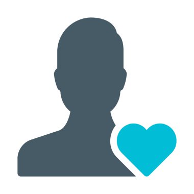 Kullanıcı favori simgesi, basit vektör çizim