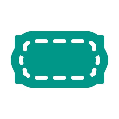 sivri kenarları çerçevesi simgesi, basit vektör çizim