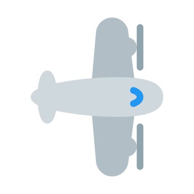 Vintage hava uçak simgesi, basit vektör çizim