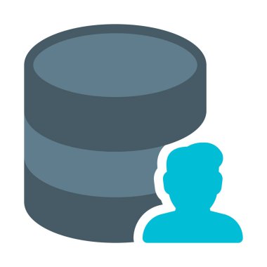 Kullanıcı veritabanı koleksiyon simgesi, basit vektör çizim