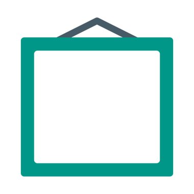 kare kare asılı simgesi, basit vektör çizim