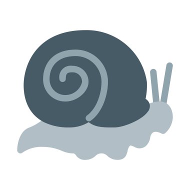 Gastropodlar kabuklu salyangoz simgesi, basit vektör çizim