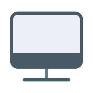 Düz ekran monitör simgesini, basit vektör çizim
