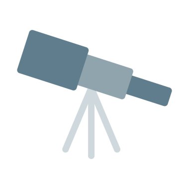 Optik teleskop aracı simgesini, basit vektör çizim