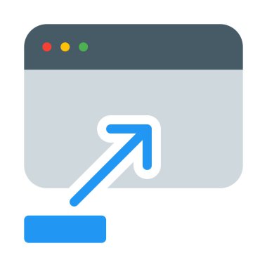 Geri yükleme veya en üst düzeye çıkarmak uygulama simgesi, basit vektör çizim