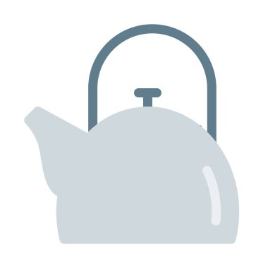 Çaydanlık simgesi, basit vektör çizim hizmet