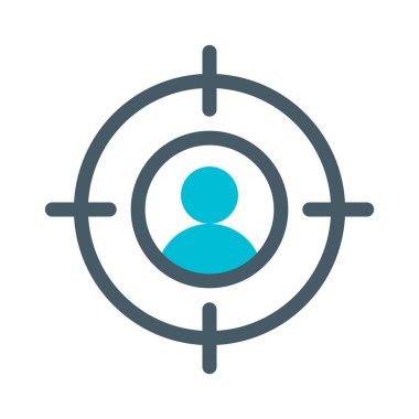 Hedef veya amacı Kullanıcı simgesi, basit vektör çizim