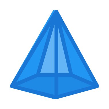 Pentagonal koni Çokgen simgesi, basit vektör çizim