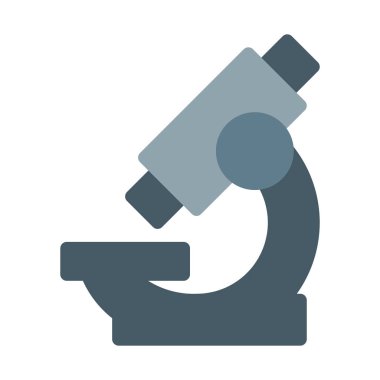 Laboratuvar optik mikroskop simgesi, basit vektör çizim