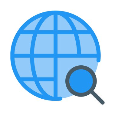 Aramak ya da bulmak ağ simgesi, basit vektör çizim